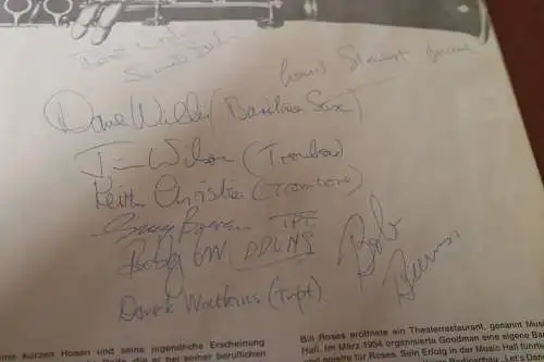 altes Heft - hoffmeister presents The King of Swing Benny Goodman mit Autogramme