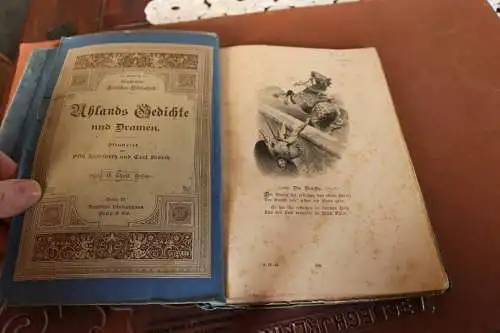 zwei alte Hefte Uhlands Gedichte und Dramen. Band 2. Ludwig Uhland - 1900