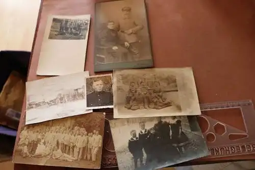 Sieben alte Fotos - Soldaten, Personen - 1 Weltkrieg