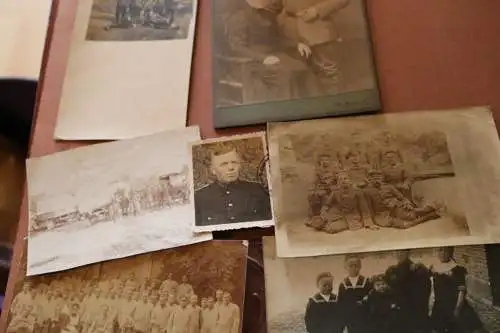 sieben alte Fotos - Soldaten, Personen - 1 Weltkrieg 