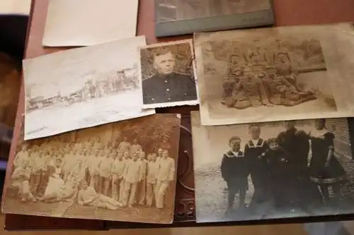 sieben alte Fotos - Soldaten, Personen - 1 Weltkrieg 