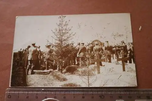 altes Foto - Soldaten Beisetzung Soldatenfriedhof Raum Aisne Frankreich