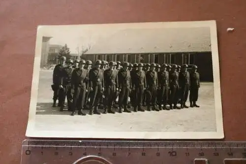 altes Gruppenfoto - Soldaten Bundeswehr - Panzertruppe ????