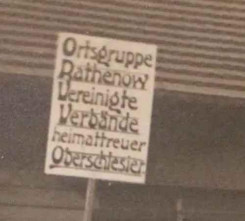 zwei tolle alte Fotos Demonstranten Bahnhof - Rathenow - Oberschlesien bleibt