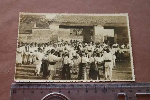 tolle alte Fotokarte - Rumänischer Reigentanz im Westen - 1935