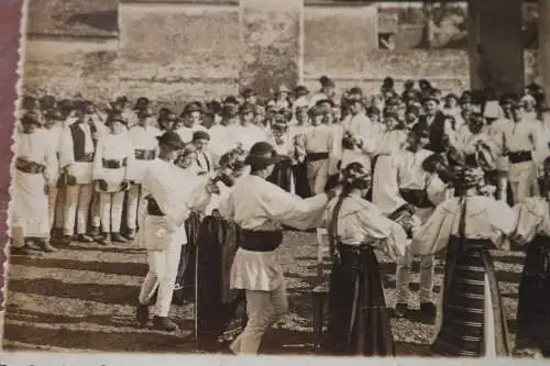 tolle alte Fotokarte - Rumänischer Reigentanz im Westen - 1935