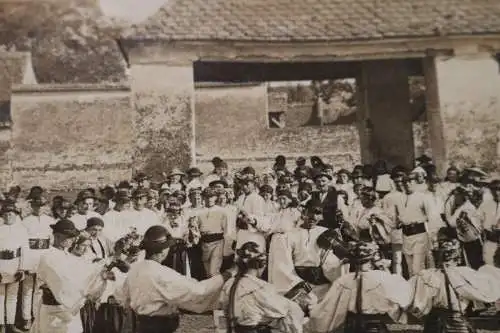 tolle alte Fotokarte - Rumänischer Reigentanz im Westen - 1935 