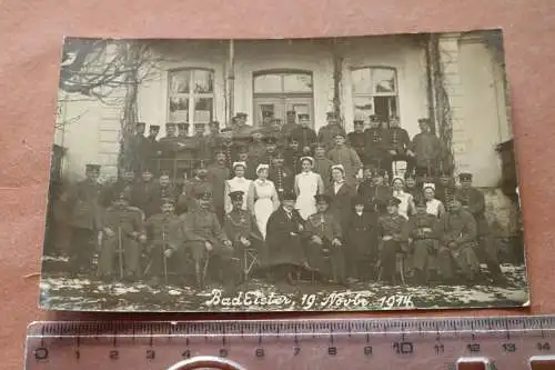 tolles altes Foto - Gruppe Soldaten u. Krankenschwestern - Bad Elster 1914