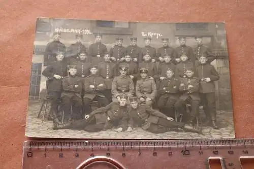 tolles altes Foto - Gruppe Soldaten 2. Korp.  Kriegsjahr 1916 - Döbeln abgestemp
