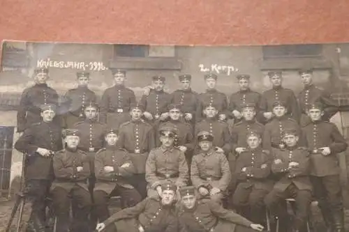 tolles altes Foto - Gruppe Soldaten 2. Korp.  Kriegsjahr 1916 - Döbeln abgestemp