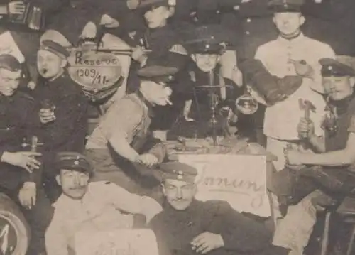 tolles altes Foto - Gruppe Soldaten Reserve 1909/11 - Ort ???