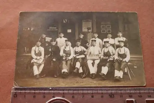 tolles altes Foto - Gruppe Soldaten 2.Kgl. Sächs.Fuss-Art.Rgt. 19