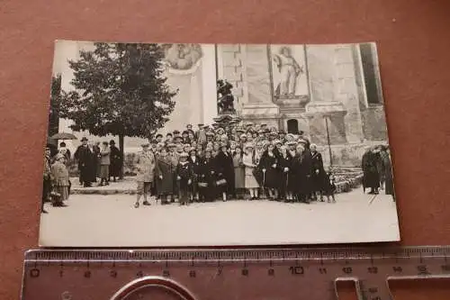 Tolles altes Gruppenfoto - Besucher Denkmal Geigenbauerein - Mittenwalde 20-30er