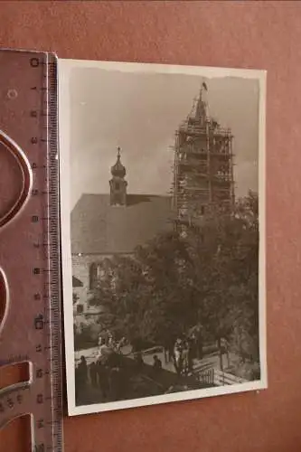 Tolles altes Foto mir unbekannte Kirche - Rückseite steht Hirschfelde ???