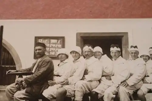 tolles altes Foto  Besucher  Salzbergwerk Dürnberg  20-30er Jahre