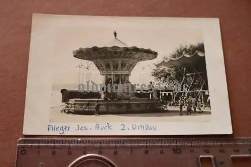 Tolles altes Foto - Kinderkarussell - Flieger Jos. Buck - Zurich 1910-30 ??