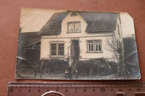 tolles altes Foto  Familie vor ihrem Haus - Unterschefflenz  ? 1915