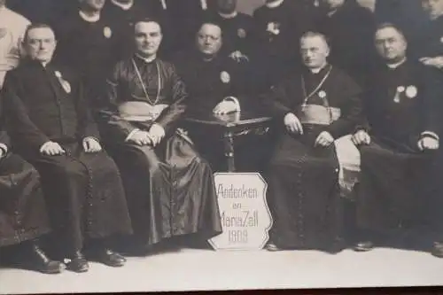 tolles altes Gruppenfoto - Priester , Würdenträger - Maria Zell 1909