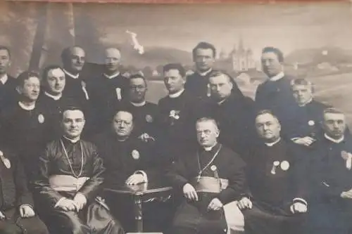 tolles altes Gruppenfoto - Priester , Würdenträger - Maria Zell 1909