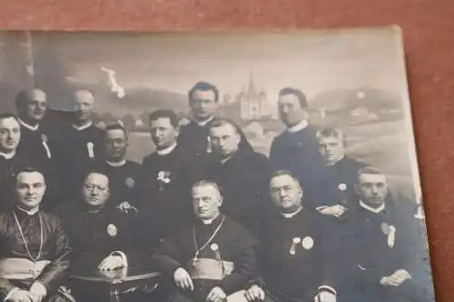 tolles altes Gruppenfoto - Priester , Würdenträger - Maria Zell 1909