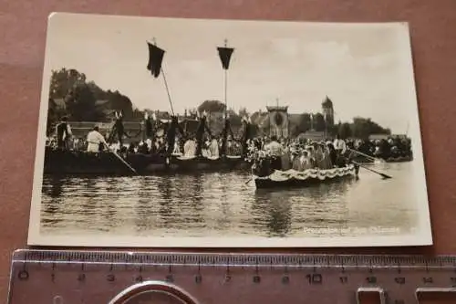 tolle alte Karte - Prozession auf dem Chiemsee 30-50er Jahre ?