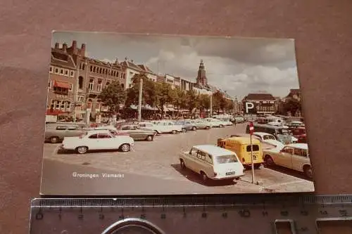 tolles altes Foto - Fotokarte - Groningen Vismarkt  70-80er Jahre