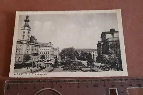 tolle alte Karte - Warschau -  Theaterplatz   1943