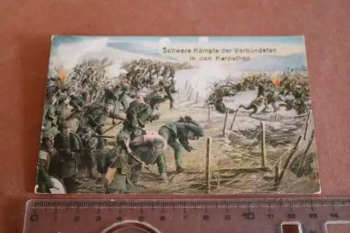 Tolle alte Karte -  Schwere Kämpfe der Verbündeten in den Karpathen 1916