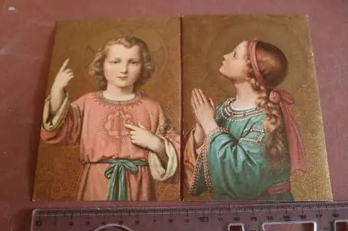 Zwei alte Künstlerkarten Kinder mit Heiligenschein ? B. Kühlen 1910-30 ??