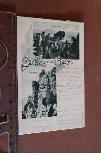 tolle alte Karte -  Gruß von der Batei  1900 
