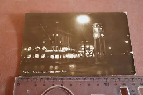 Tolle alte Karte -  Berlin Abends am Potsdamer Platz  1925