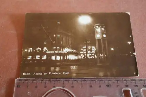 tolle alte Karte -  Berlin Abends am Potsdamer Platz  1925