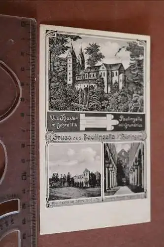 tolle alte Karte -  Gruss aus Paulinzella Thüringen 1911