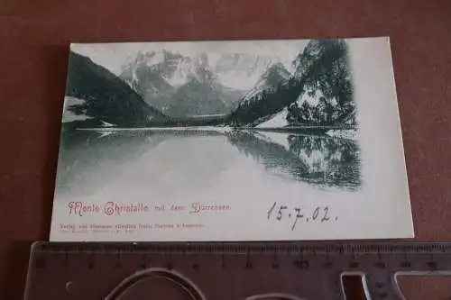 Tolle alte Karte -  Monte Christallo mit dem Dürrensee 1902