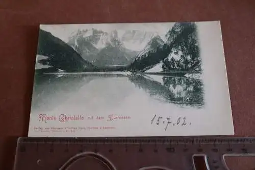 tolle alte Karte -  Monte Christallo mit dem Dürrensee 1902