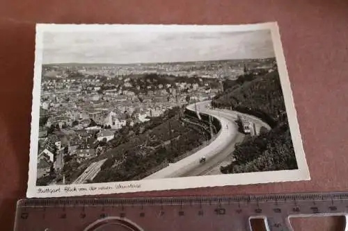 Tolle alte Karte -  Stuttgart - Blick von der neuen Weinsteige  1952