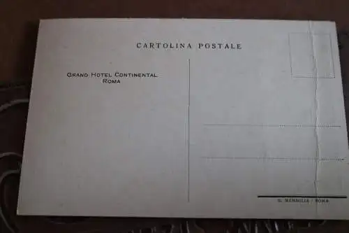tolle alte Karte -  Rom Italien - Grand Hotel Continental   20-40er Jahre ?