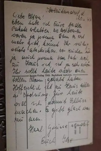 tolle alte Karte  Rauschengrund Spinnerei u. Weberei Marbach u. Rieken 1944