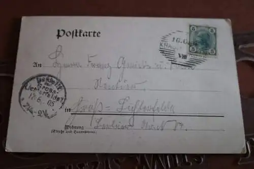 tolle alte Karte -  Elbfall mit Baude  1905 