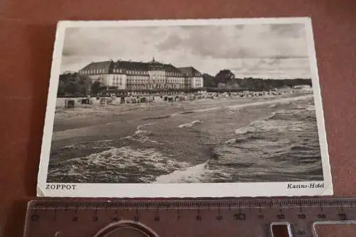 tolle alte Karte -  Zoppot  Kasino Hotel  20-40er Jahre ???