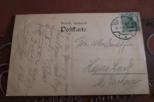 tolle alte Karte -  Gruss vom Drachenfels -. Schloß  1906