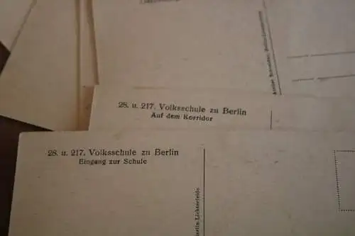 sechs tolle alte Karten - Volksschule zu Berlin 20-30er Jahre