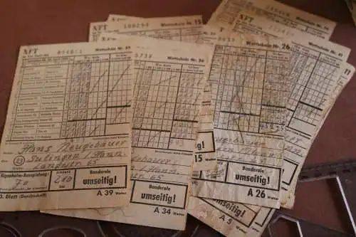 12 alte Wettscheine Niedersächsischer Fußball Toto  von 1954
