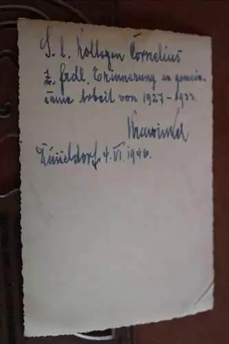 tolles altes Foto - Portrait Mann mit Hut  - Düsseldorf 1946 