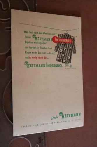 altes Werbeheft - Fleckenentferner - Heitmann Perol  50-60er Jahre ?