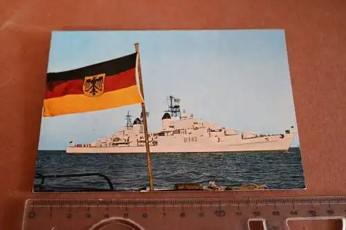 Tolle alte Karte -  Bundesmarine Zerstörer Bayern - 60-70er Jahre ?