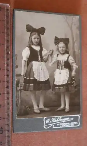 tolles altes CDV Foto - zwei Mädchen in Tracht ?  Oldenburg Varel