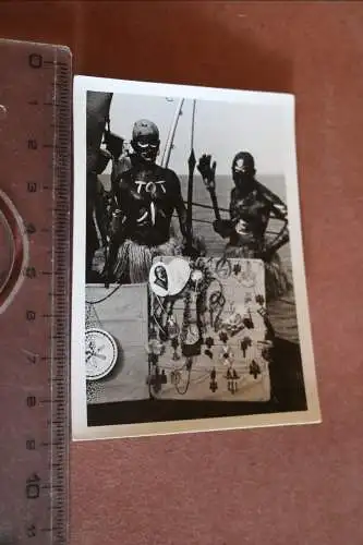 Tolles altes Foto Äquatortaufe ??  Männer schwarz angemalt