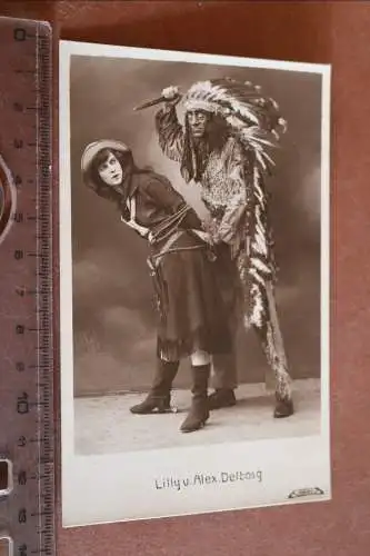 tolle alte Karte - Lilly u. Alex. Delbosg Schauspieler ?? 1910-20 ? Berlin