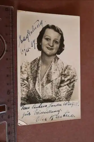 Tolles altes Foto - mit original Widmun Else Karstens Vortragskünstlerin 1937